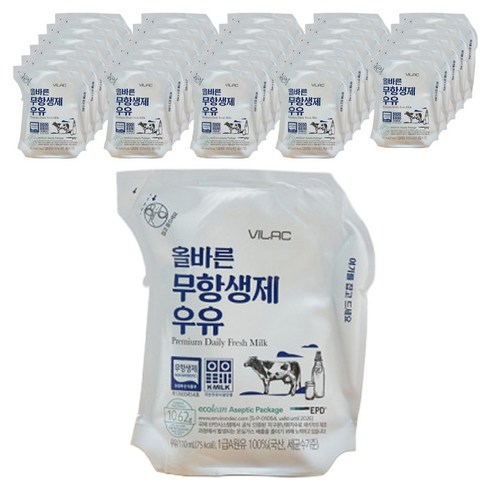 비락 올바른 무항생제 멸균우유, 110ml, 108개