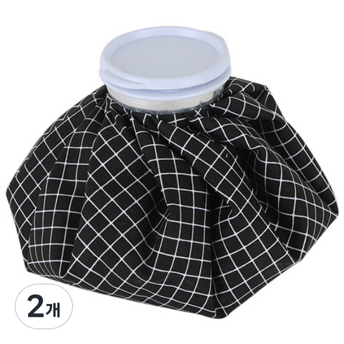 다용도 얼음주머니 블랙 23cm, 2개