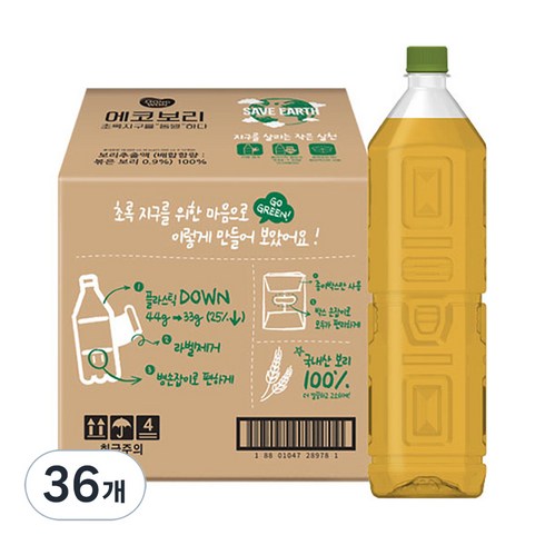 동원 무라벨 에코보리, 1.5L, 36개