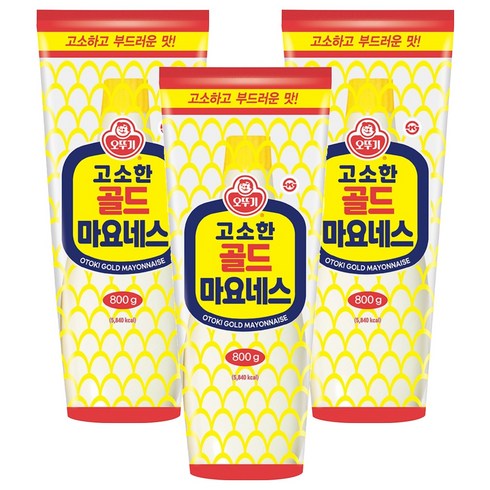 오뚜기 고소한 골드 마요네스, 800g, 3개