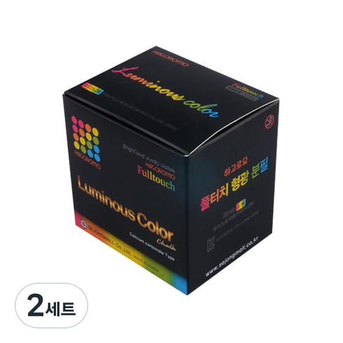 하고로모 형광 탄산분필 5색, 혼합 색상, 40개