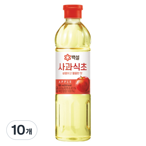 백설 사과식초, 500ml, 10개