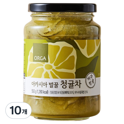 올가홀푸드 아카시아 벌꿀 청귤차, 550g, 1개입, 10개