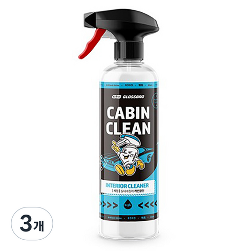 글로스브로 캐빈클린 실내세정제 차량용, 500ml, 3개
