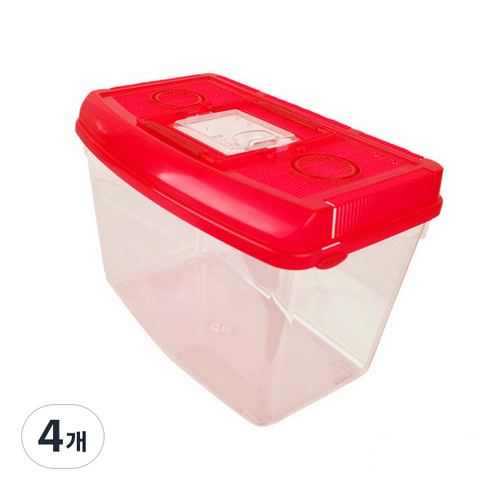 대일 라운드 채집통 레드 중, 4개