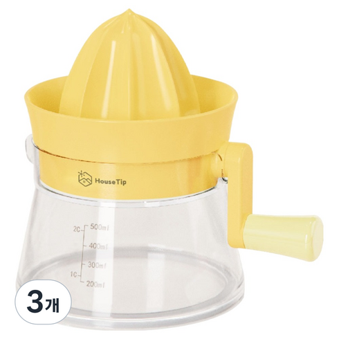 하우스팁 양방향 회전 레몬스퀴저, 3개, 500ml