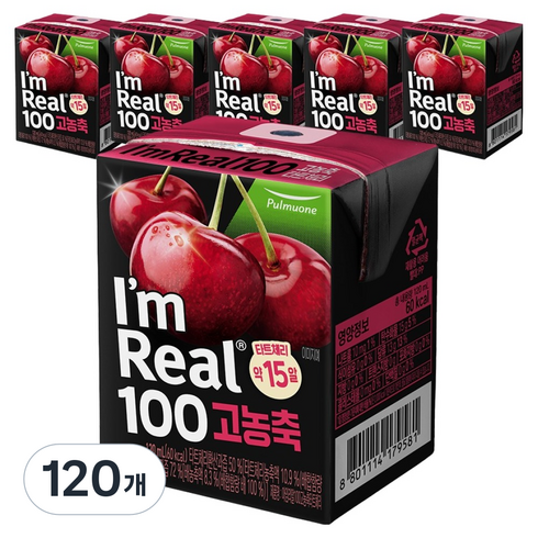 풀무원 아임리얼 100 고농축 타트체리, 120ml, 120개