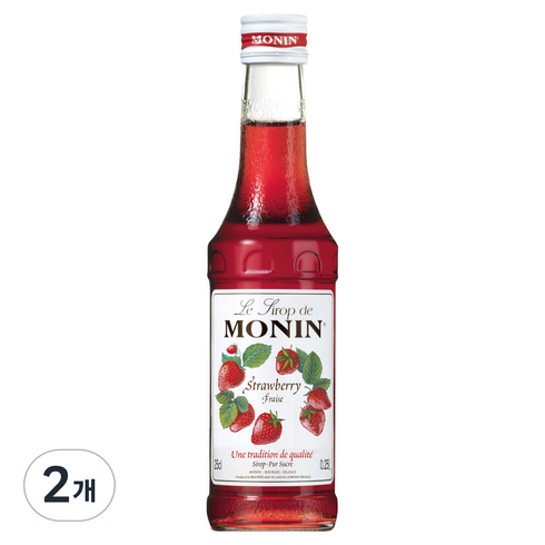 모닌 스토로베리 시럽, 250ml, 2개