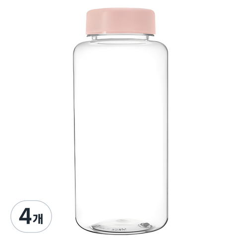 아조아닷컴 내열 스탠다드 용기, 파스텔핑크, 1L, 4개