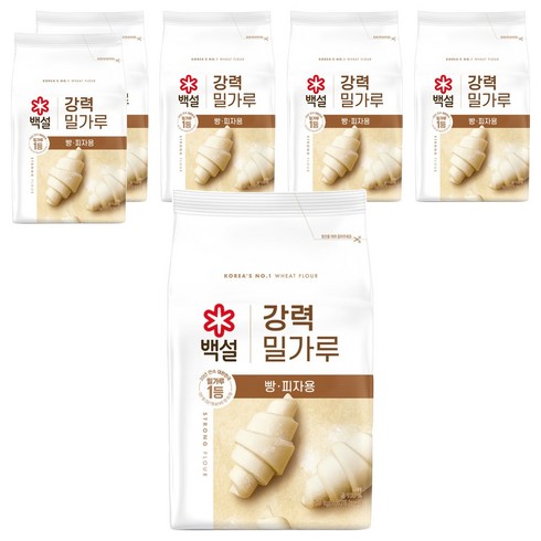백설 강력 밀가루, 2.5kg, 6개