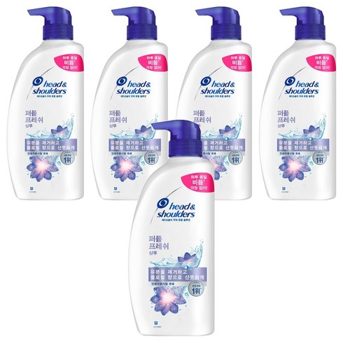 헤드앤숄더 퍼퓸 프레쉬 샴푸 플로럴향, 800ml, 5개