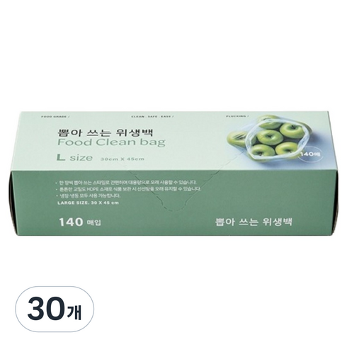 모던하우스 데일리 뽑아쓰는 위생백 30cm x 45cm, 대(L), 140개입, 30개