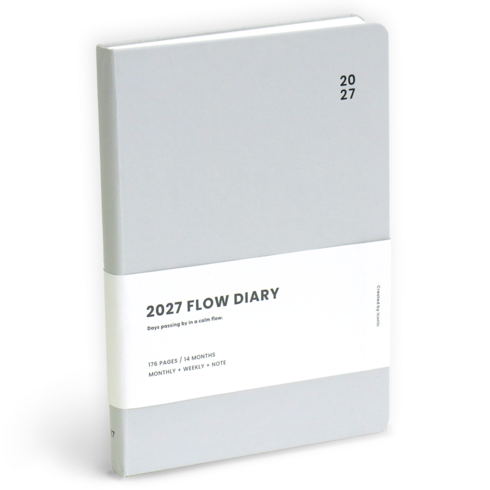 아이코닉 2027 플로우 다이어리 위클리 플래너 스케줄러, 1개, 01 LIGHT GREY
