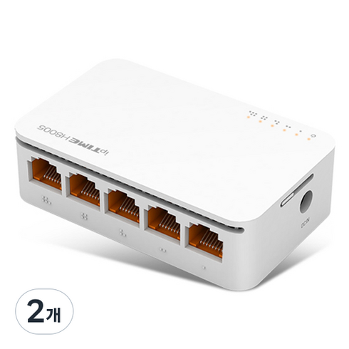 ipTIME 5포트 스위칭 허브, H8005, 2개