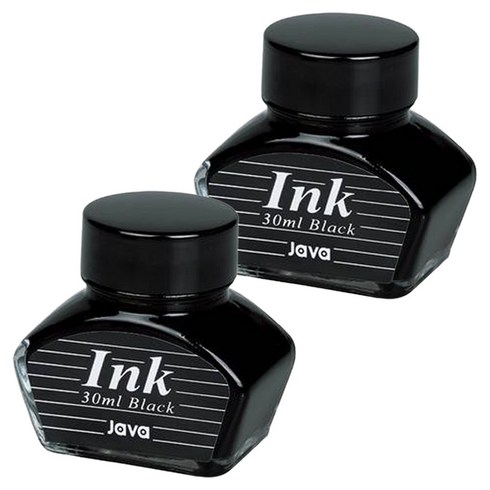 자바펜 만년필 병잉크 30ml, 2개, 흑색
