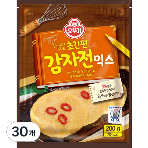 오뚜기 초간편 감자전믹스, 200g, 30개