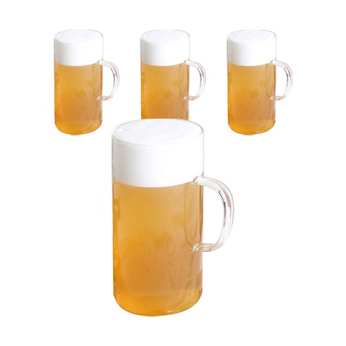 마카 내열유리 머그컵 700ml, 4개