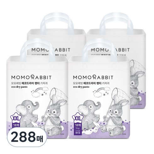 모모래빗 에코드라이 팬티기저귀, 점보형(2XL), 288매