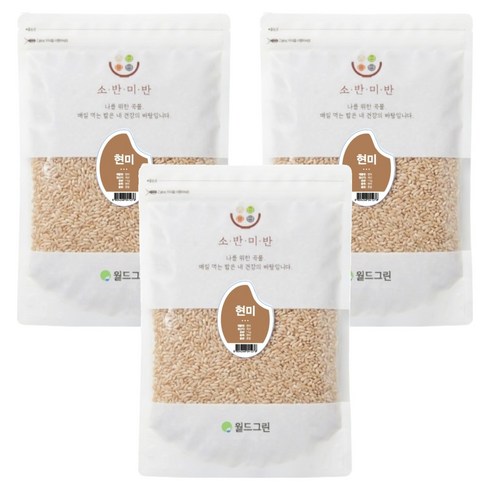 소반미반 현미, 1kg, 3개