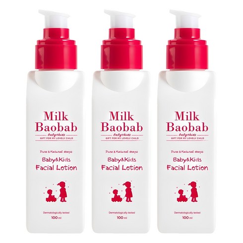 밀크바오밥 비오클라쎄 베이비&키즈 페이셜 로션, 100ml, 3개
