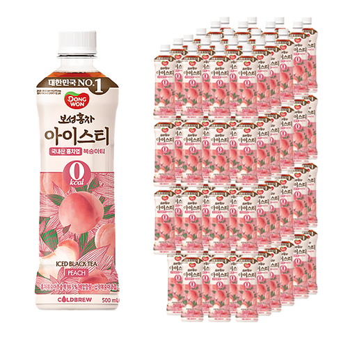 동원보성홍차 아이스티 제로 복숭아, 500ml, 96개