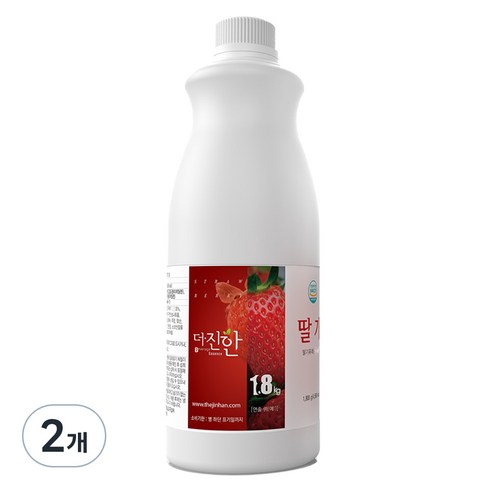 웰파인 더진한 딸기 농축액, 2개, 1.8kg