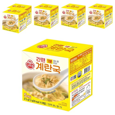오뚜기 간편 계란국 5개입, 37.5g, 6개