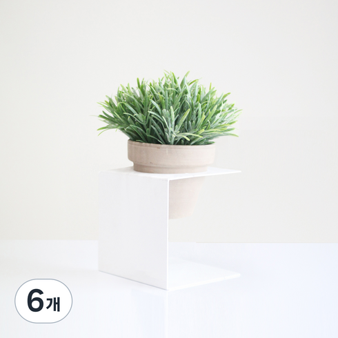 도시정원 스틸 화분거치대, 화이트, 6개