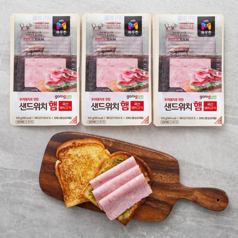 곰곰 샌드위치 햄, 100g, 3팩