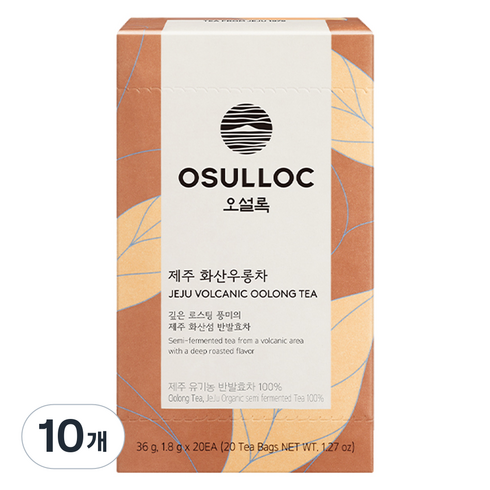 오설록 제주 화산 우롱차 티백, 1.8g, 20개입, 10개
