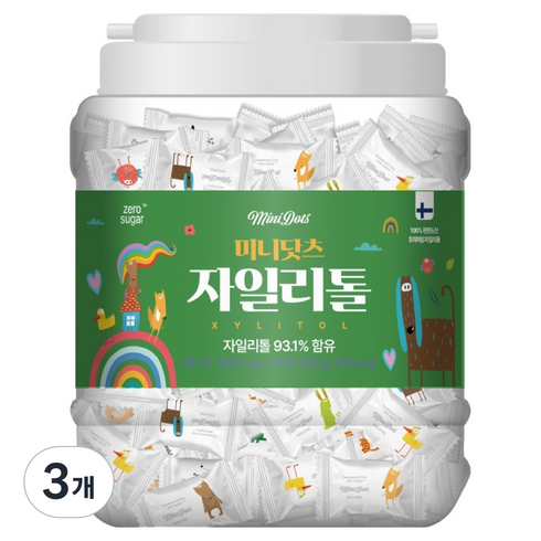 미니닷츠 자일리톨 캔디, 180g, 3개, 포도맛