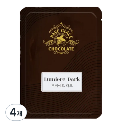 파베글라스 루미에르 컴파운드 코인 코팅 다크초콜릿, 1kg, 4개