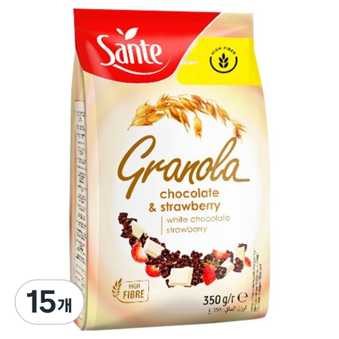 산테 화이트초콜릿 & 스트로베리 그래놀라, 350g, 15개