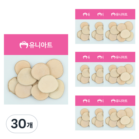 유니아트 천연나무조각, 54번, 30개