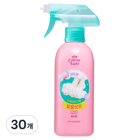 온더바디 코튼풋 발을 씻자 풋샴푸 비누향, 1개입, 30개, 385ml