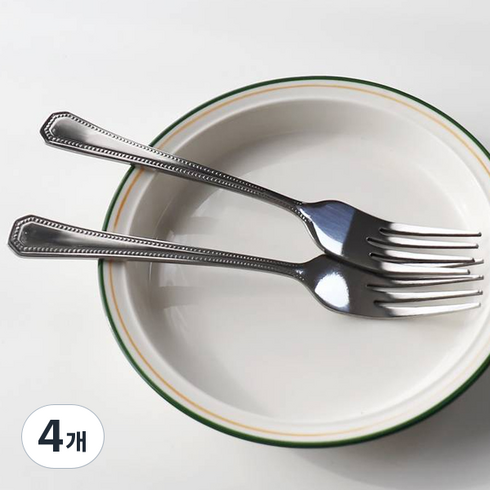 블룸엣홈 국산 스텐 레스토랑 양식기포크, 단품, 4개