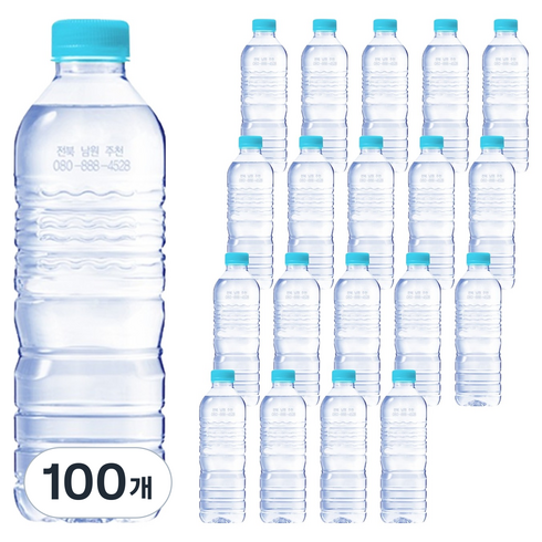 가야 G워터 생수 무라벨, 100개, 500ml
