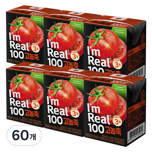 아임리얼 100 고농축 토마토 주스, 120ml, 60개