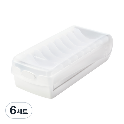 카파맥스 슬라이드 명함박스 아이보리 + 인덱스 카드 12p + 칸막이 8p 세트, 1단, 6세트