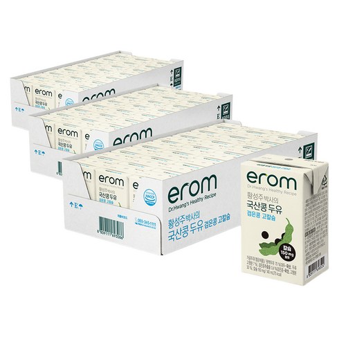 이롬 황성주 박사의 국산콩 두유 검은콩 고칼슘, 140ml, 72개