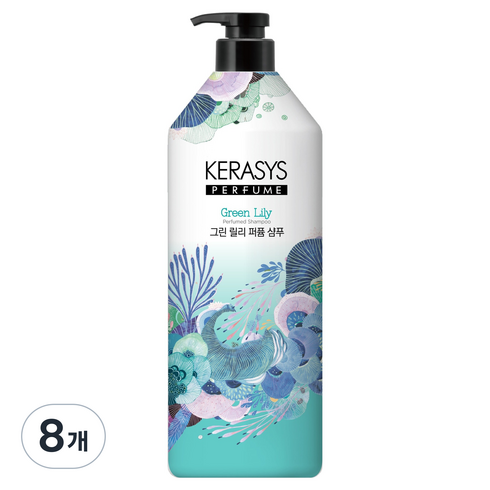 케라시스 퍼퓸 샴푸 그린 릴리, 8개, 1L