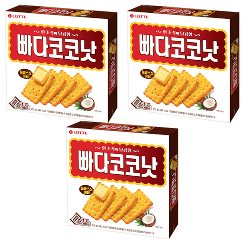 롯데제과 빠다코코낫 오리지날, 300g, 3개