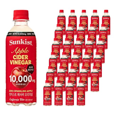 썬키스트 애사비 제로 스파클링 탄산음료, 350ml, 36개