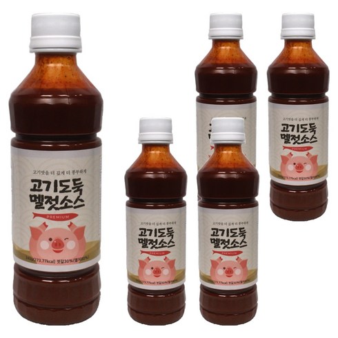 고기도둑 멜젓소스 프리미엄, 340g, 5개