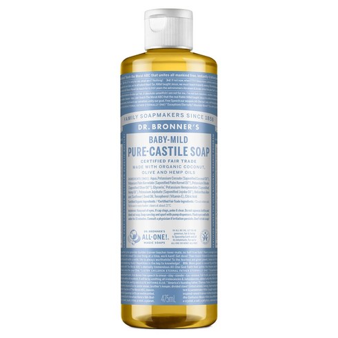 닥터브로너스 베이비 마일드 페이스 앤 바디 퓨어 캐스틸 솝 바디워시, 475ml, 1개