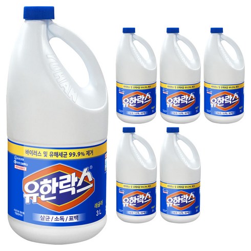 유한락스 레귤러 락스, 3L, 6개