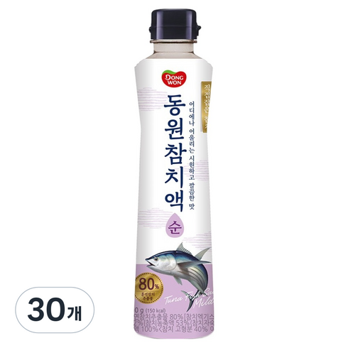 동원 참치액 순, 500g, 30개