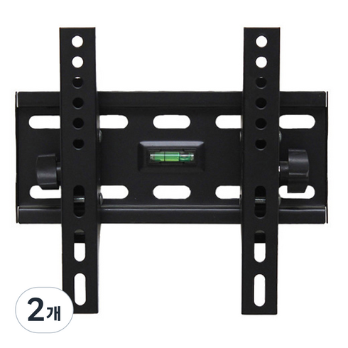 엘디엘마운트 벽걸이 TV브라켓 모니터 거치대 APL-22T, 블랙, 2개