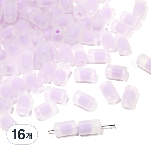 알로데 컬러 고드름 시럽 구슬 DIY 비즈 12 x 7 mm 50p, B05 퍼플, 16개