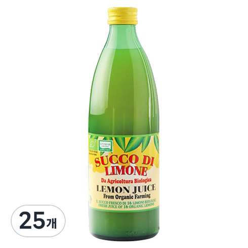 유로푸드 유기농 레몬주스, 500ml, 25개